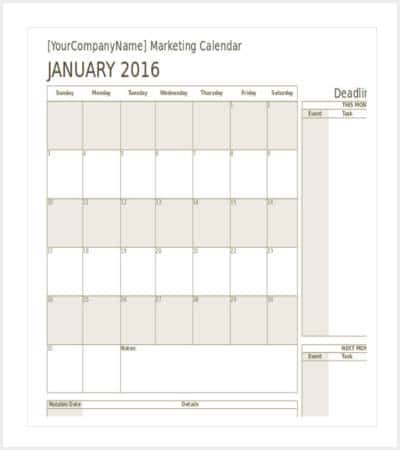 marketing calendar template in excel min