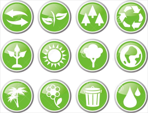 green environment icons