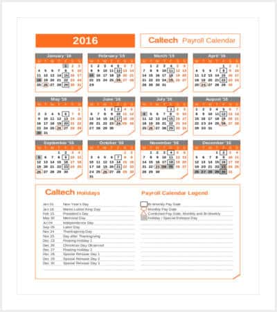 yearly payroll calendar template min1