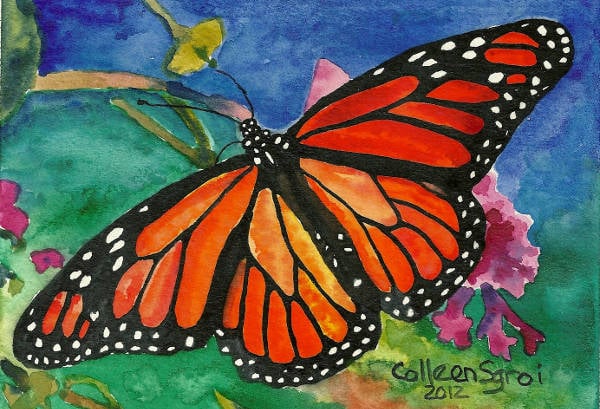 acrylic butterfly painting