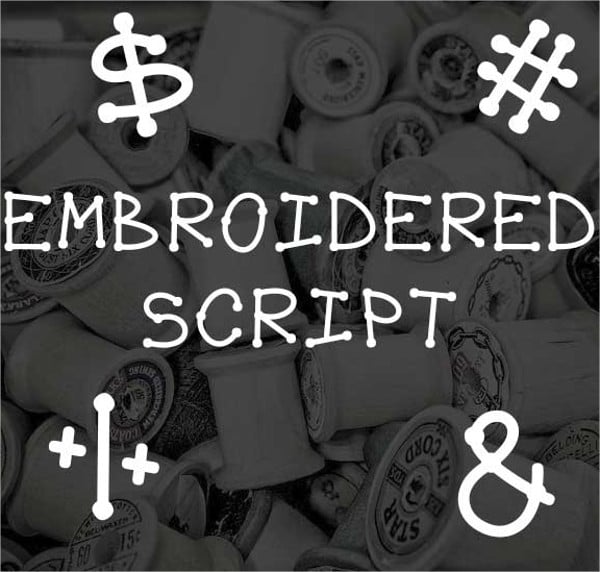 script embroidery font