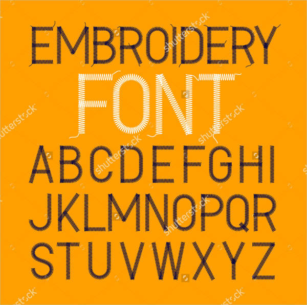 9+ Embroidery Fonts Free Sample, Example, Format