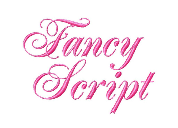 fancy embroidery font