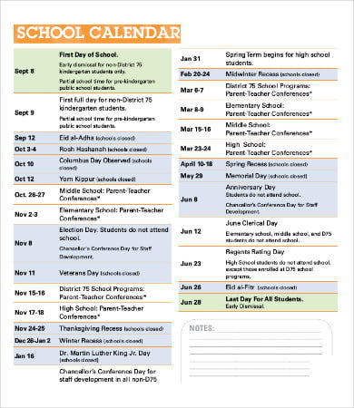 high school student schedule template