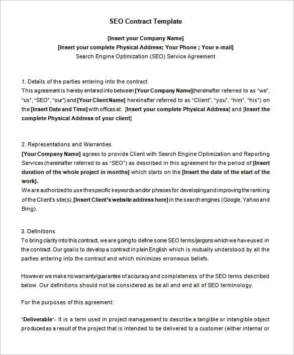 47+ Contract Templates Word, Docs, Pages