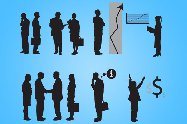 Vector Business People Silhouette
