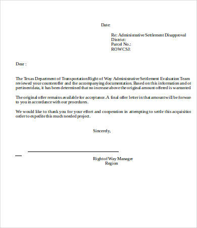 Disapproval Letters - 5+ Free Word, PDF Documents Download