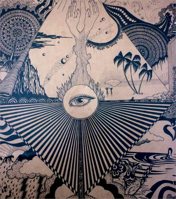 cool trippy drawing