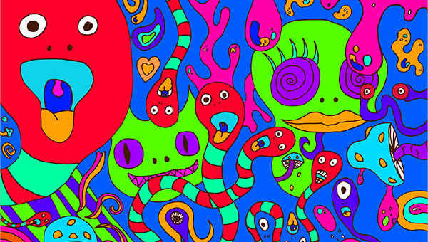 simple psychedelic drawings