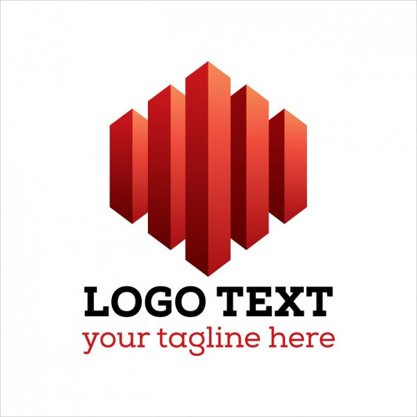 abstract red logo vector