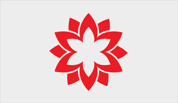 red flower logo