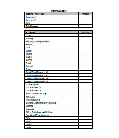 Budget Template Word - 15+ Word Documents Download