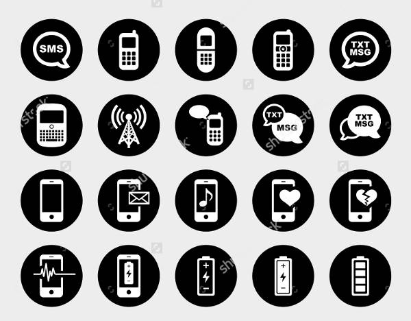 cell phone icons