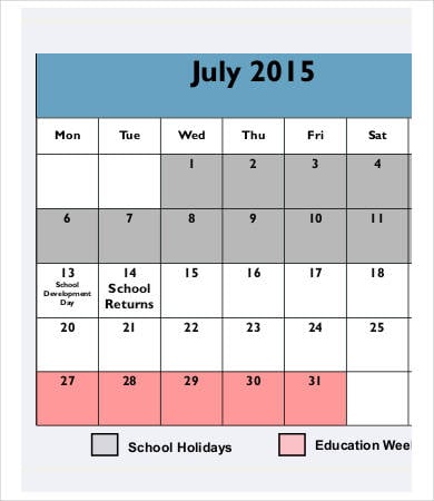 school countdown calendar template