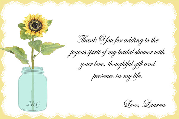 7 Bridal Shower Thank You Card PSD Vector AI EPS