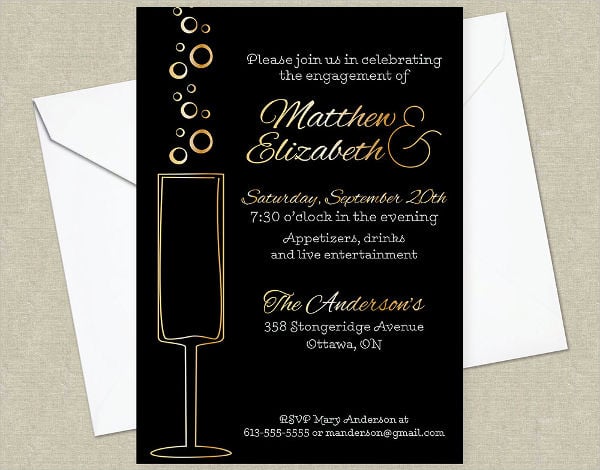wedding cocktail party invitation