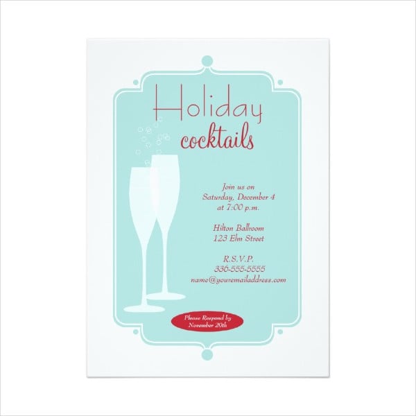 holiday cocktail party invitation