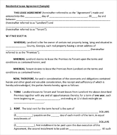 Private Lease Agreement Template - 9+ Free Word, PDF Documents Download