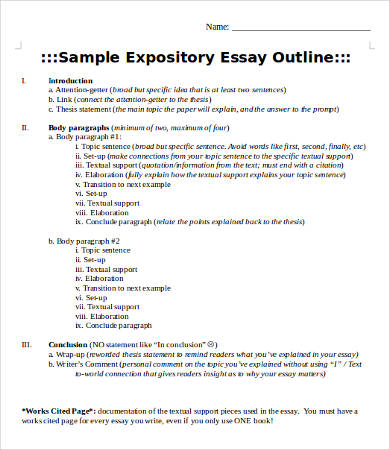 expository essay template