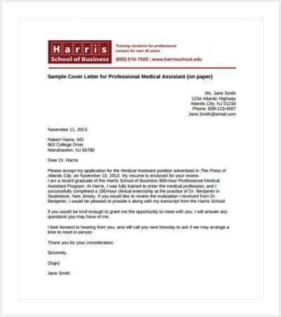 cover letter for professional medical assistant pdf template min