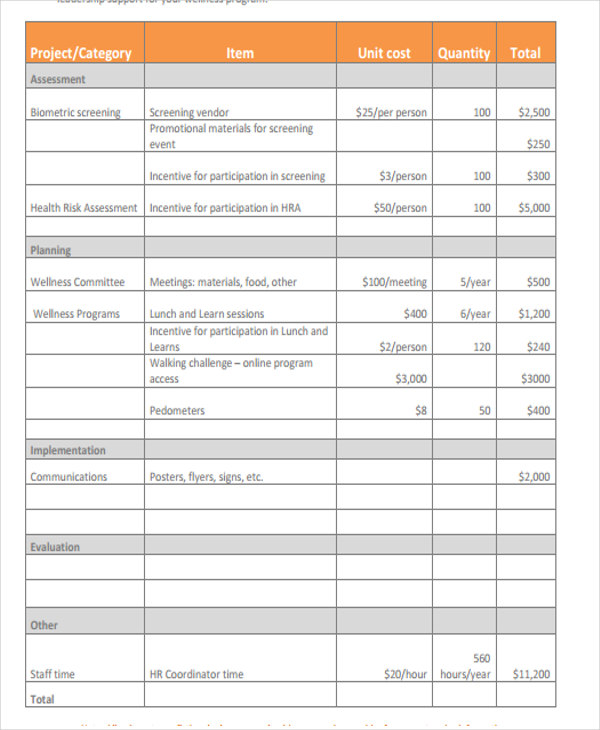 12+ Program Budget Templates - Word, PDF, Pages