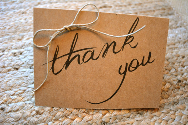 Beautiful 33 Simple Thank You Card