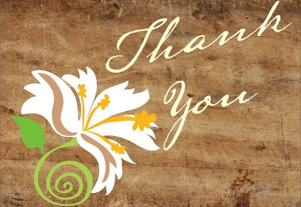 free rustic thank you card