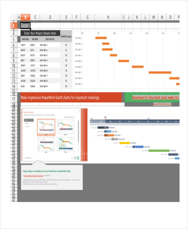 Gantt Chart Monthly Template Excel