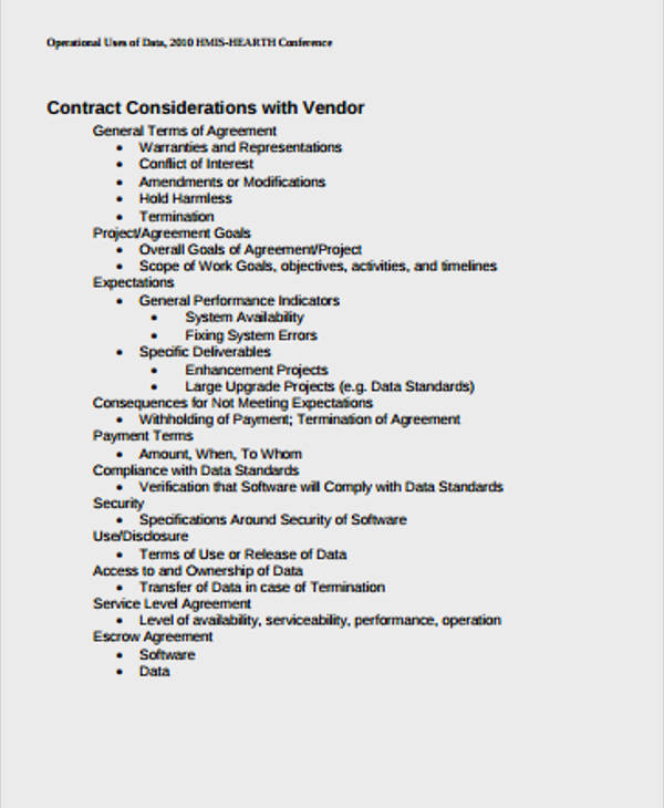 project vendor contract template