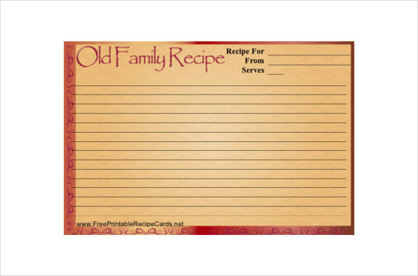 Download 10+ Recipe Card Templates - PSD, AI, Vector EPS, Publisher ...