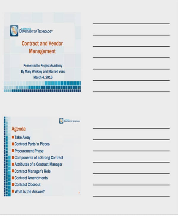 vendor management contract template