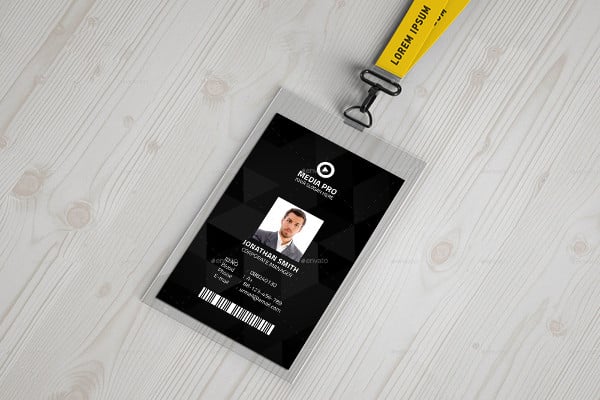 employee id card template psd free download