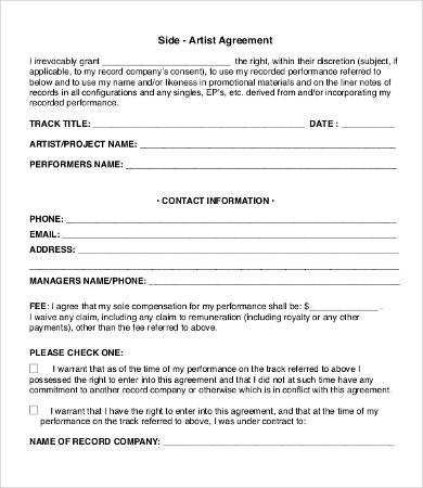 Image 5 for Artist Booking Agreement Template