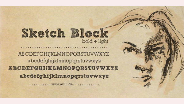 Sketch Block Font