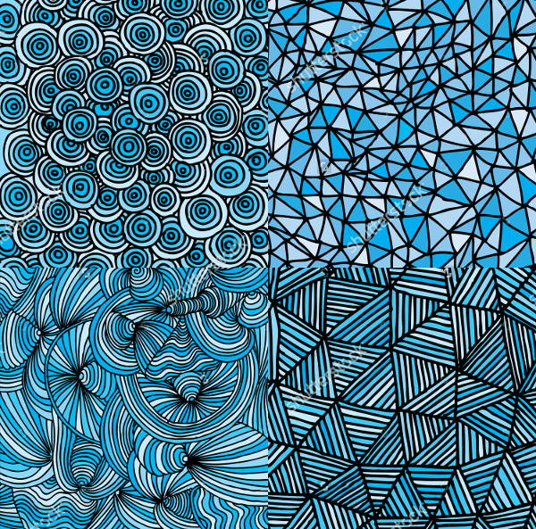 blue abstract patterns