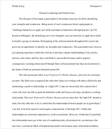 personal leadership essay sample