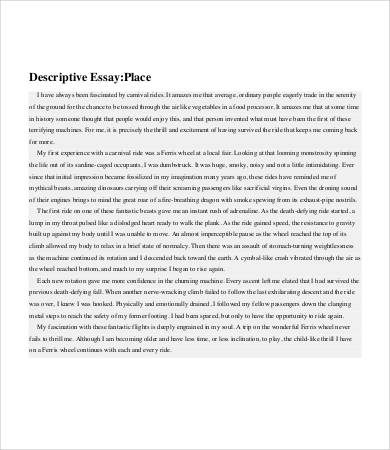 descriptive essays examples on place