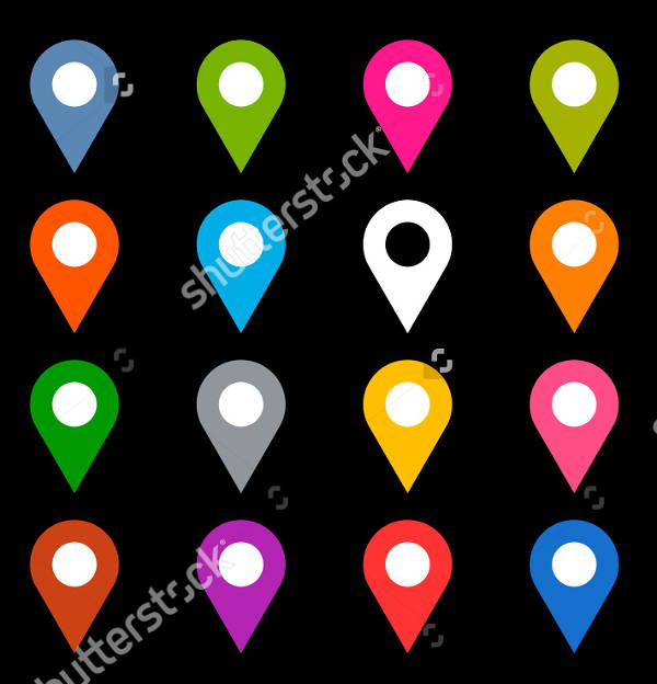 location drop icons