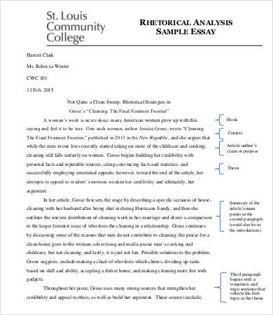 Analysis Essay Template - 7+ Free Samples, Examples, Format