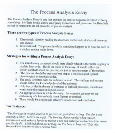 process analysis essay nedir