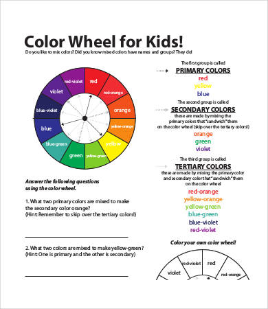 color wheel chart for kids