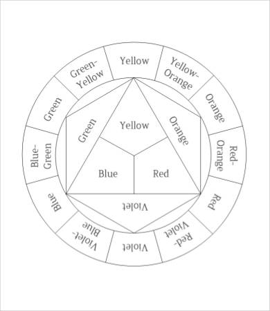 Colour Wheel Chart Colors