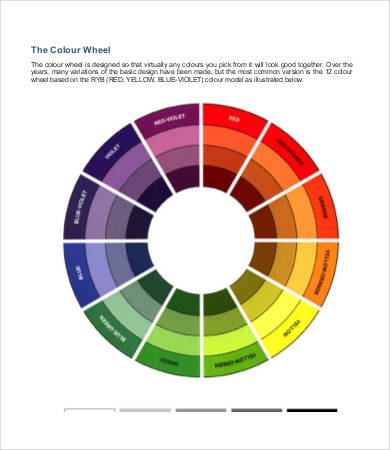 Free Printable Color Wheel Chart, Templates at allbusinesstemplates.com