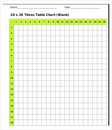 Table Chart Template - 7+ Free Word, PDF Documents Download | Free
