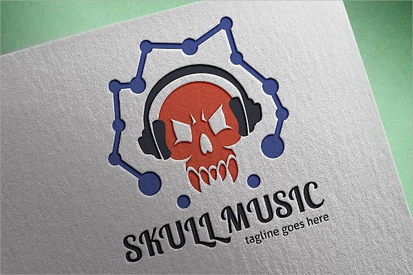 skull music logo