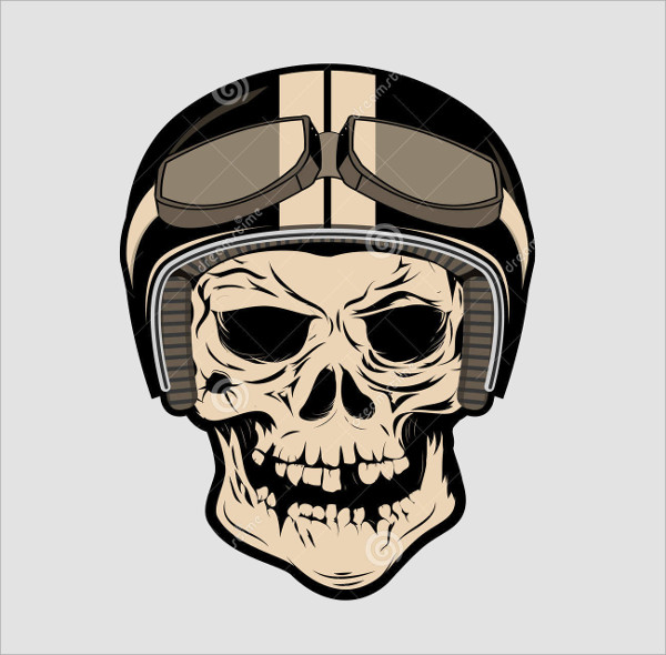 skull helmet logo