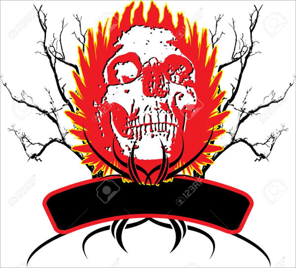 abstract skull logo