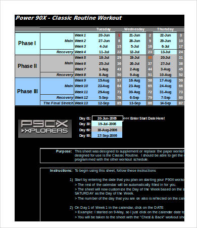 7+ Workout Calendar Templates - Free Sample, Example Format Download!