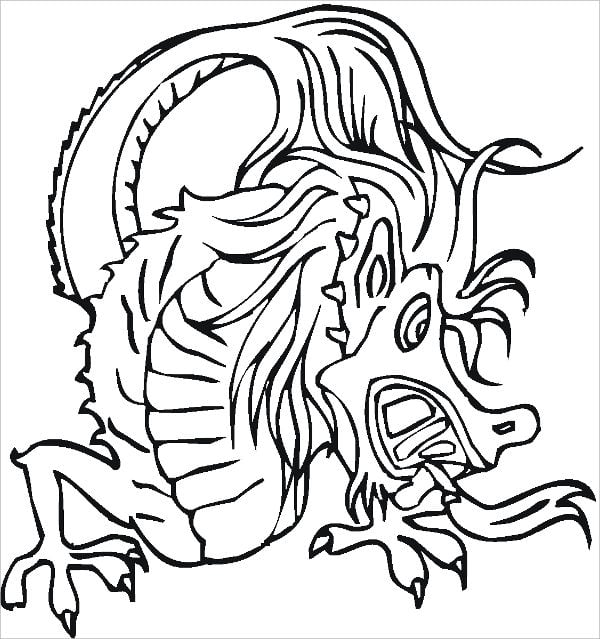 chinese dragon coloring page