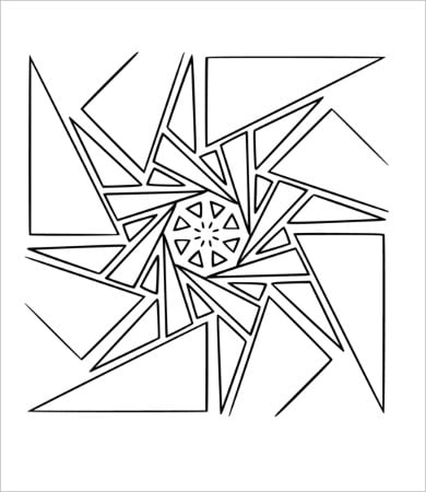 geometric mandala coloring page